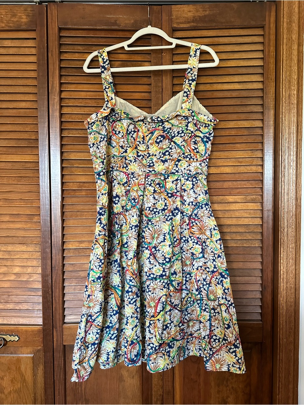 Tatyana Retro Floral Sundress with Multicolor Yarn Accents size XXL - Picture 9 of 13